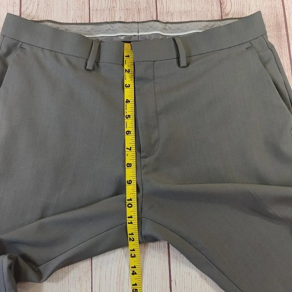 Haggar flat front straight fit premium stretch dress pants sz 34 x 34